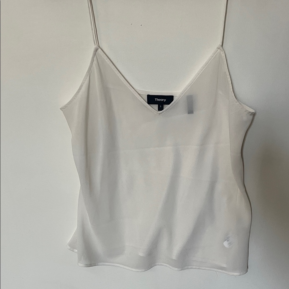 Theory Women's Sheer White Camisole